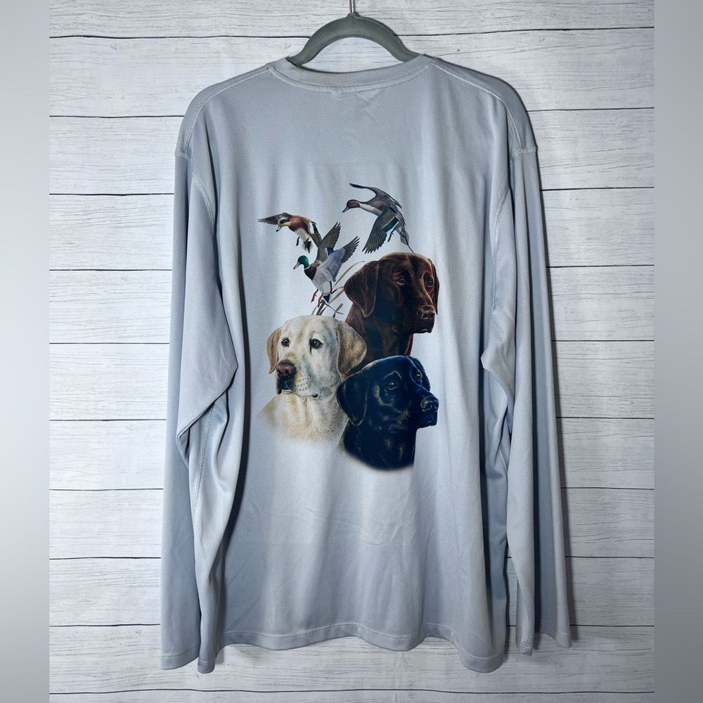 Native Outfitters Labrador Graphic Dry Fit Fishing Shirt XL 💗